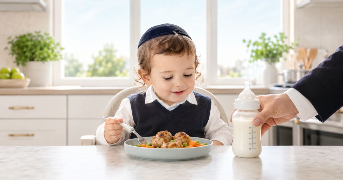 Combien de temps entre viande et le lait pour un enfant ?