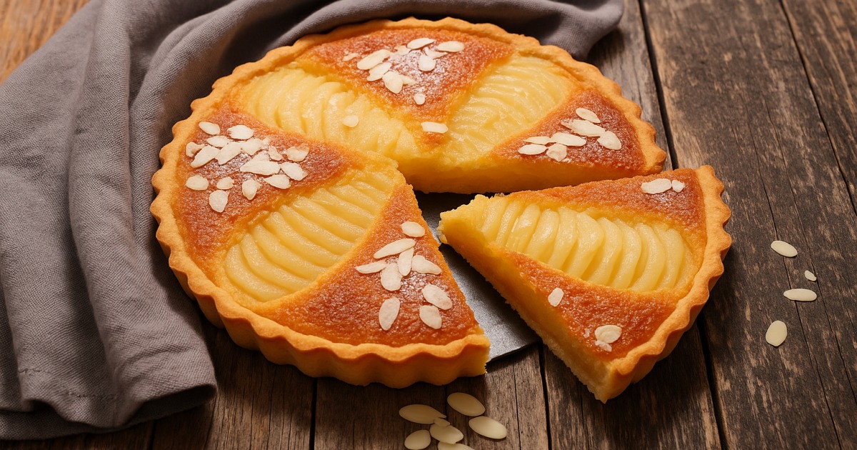 Tarte amandine aux poires